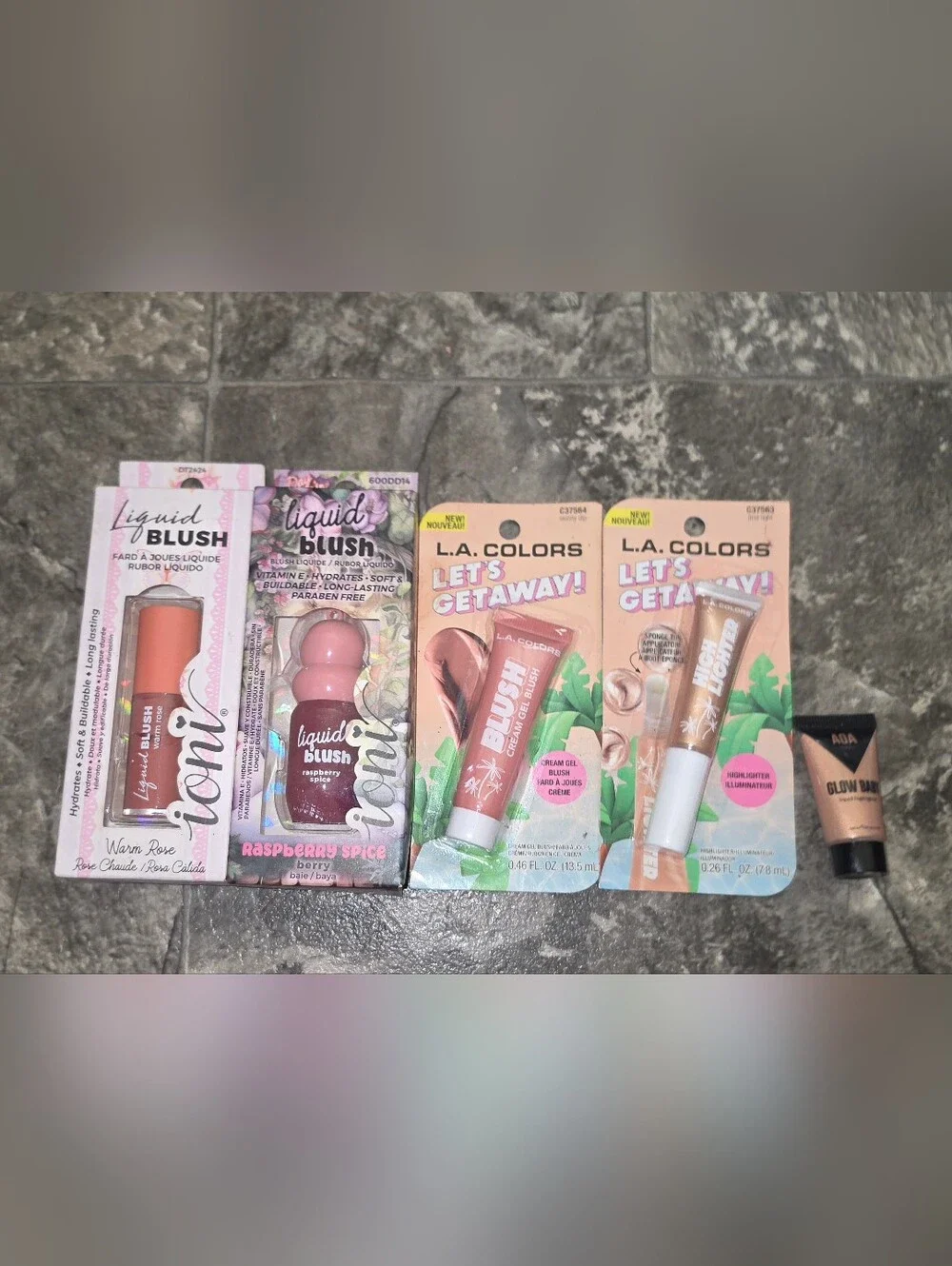 Makeup Bundle- Ioni Liquid Blush, LA Colors Liquid Blush & Highlight + More